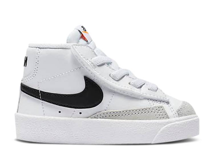 【 NIKE BLAZER MID '77 TD 'WHITE BLACK' / WHITE TEAM ORANGE BLACK 】 ブレイザー ミッド 白色 ホワイト チーム 橙 オレンジ 黒色 ブラック ベビー ナイキ