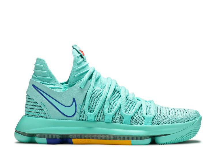 【 NIKE KD 10 'CITY EDITION 2' / HYPER TURQUOISE RACER BLUE 】 青色 ブルー スニーカー メンズ ナイキ