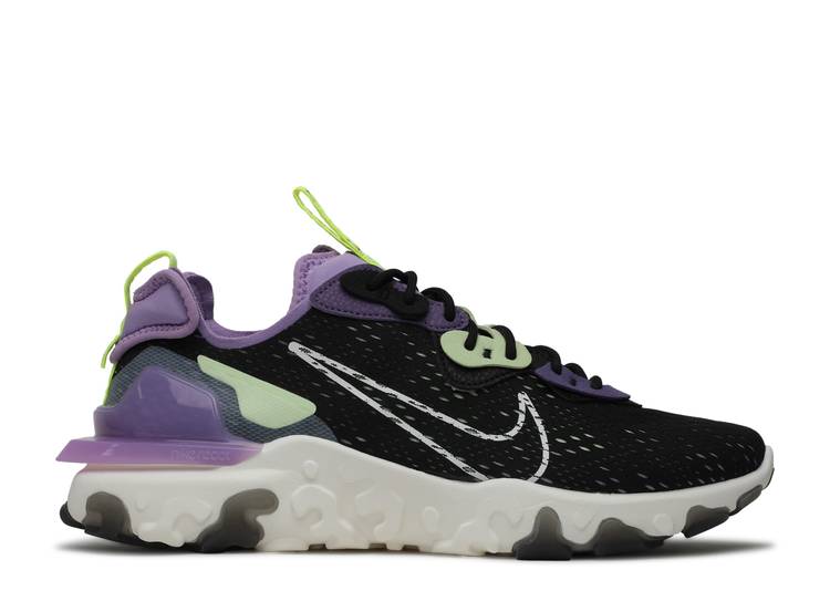 ナイキ NIKE リアクト 黒色 ブラック 紫 パープル 'GRAVITY PURPLE' スニーカー メンズ 【 PURPLE NIKE REACT VISION BLACK GRAVITY VOLT 】