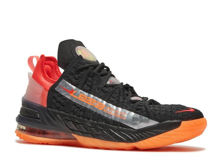 ナイキ NIKE レブロン クリムゾン 黒色 ブラック 橙 オレンジ 'BLACK VOLT' ジュニア キッズ 【 ORANGE NIKE LEBRON 18 GS CRIMSON BLACK BRIGHT TOTAL VOLT 】