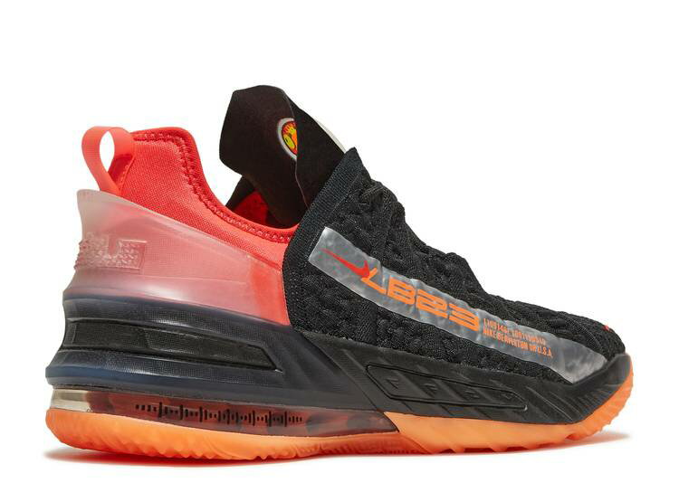 ナイキ NIKE レブロン クリムゾン 黒色 ブラック 橙 オレンジ 'BLACK VOLT' ジュニア キッズ 【 ORANGE NIKE LEBRON 18 GS CRIMSON BLACK BRIGHT TOTAL VOLT 】