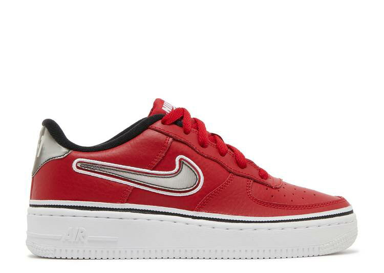 楽天スニケス【 NIKE AIR FORCE 1 LV8 SPORT GS 'VARSITY RED' / VARSITY RED BLACK WHITE 】 赤 レッド 黒色 ブラック 白色 ホワイト エアフォース ジュニア キッズ ベビー マタニティ スニーカー ナイキ