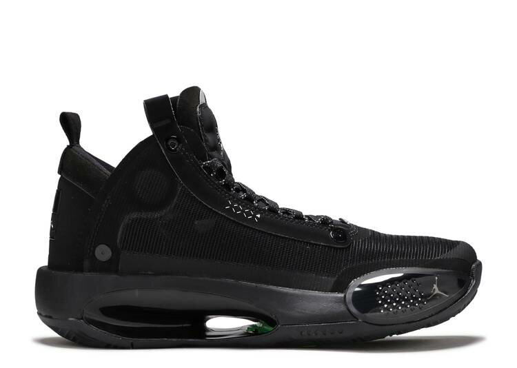  AIR JORDAN JORDAN 34 GS 'BLACK CAT' / BLACK DARK SMOKE GREY ELECTRIC...