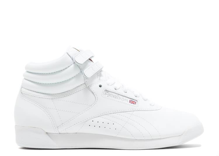 【 REEBOK WMNS FREESTYLE HIGH 'WHITE SILVER' / WHITE SILVER 】 リーボック フリースタイル ハイ 白色 ホワイト 銀色 シルバー スニーカー レディース