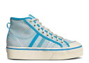 【 ADIDAS WMNS NIZZA PLATFORM MID 'ALMOST BLUE PANTONE' / ALMOST BLUE PANTONE WONDER 】 アディダス ミッド 青色 ブルー スニーカー レディース