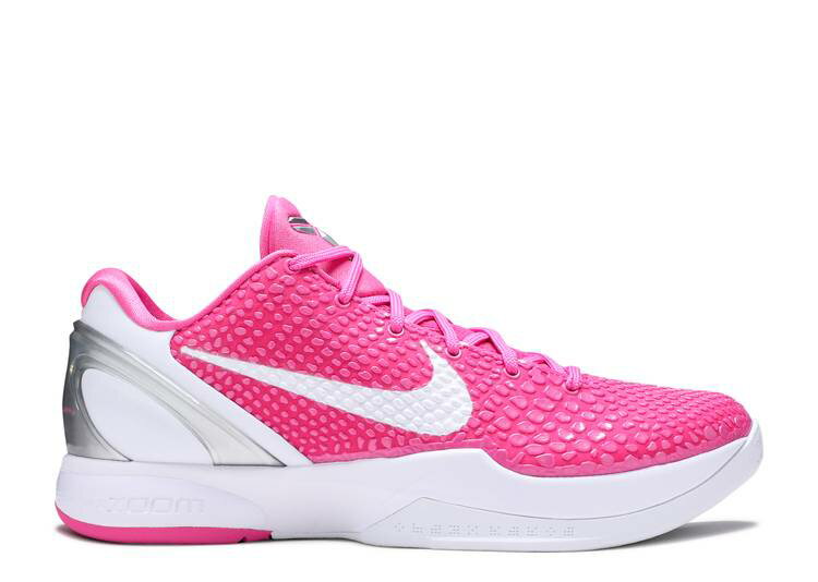 【 NIKE ZOOM KOBE 6 PROTRO 'THINK PINK' / PINKFIRE METALLIC SILVER WHITE 】 ズーム コービー プロトロ 銀色 シルバー 白色 ホワイト スニーカー メンズ ナイキ