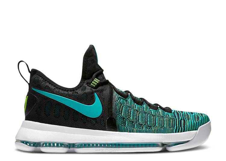 【 NIKE KD 9 'BIRDS OF PARADISE' / BLACK CLEAR JADE 】 黒色 ブラック 翡翠 ジェード スニーカー メンズ ナイキ