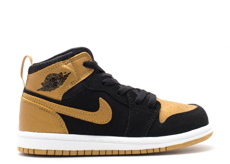 楽天スニケス【 AIR JORDAN JORDAN 1 RETRO HIGH BT 'MELO' / BLACK METALLIC GOLD WHITE 】 ナイキ ハイ 黒色 ブラック ゴールド 白色 ホワイト エアジョーダン ベビー