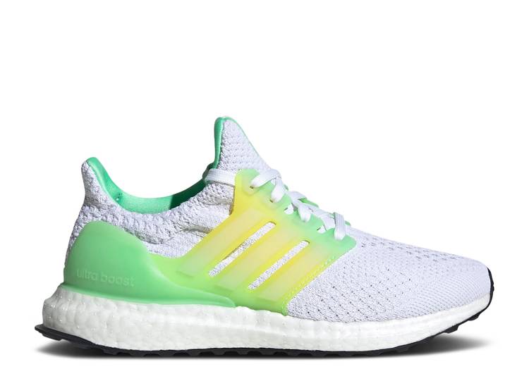 【 ADIDAS ULTRABOOST 5.0 DNA J 'WHITE BEAM GREEN' / CLOUD WHITE CLOUD WHITE BEAM 】 アディダス 白色 ホワイト ジュニア キッズ ベビー マタニティ スニーカー