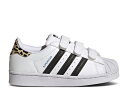 【 ADIDAS SUPERSTAR LITTLE KID 'CHEETAH' / CLOUD WHITE CORE BLACK BLUE 】 アディダス スーパースター 白色 ホワイト コア 黒色 ブラック 青色 ブルー ジュニア キッズ ベビー マタニティ スニーカー