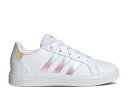 【 ADIDAS GRAND COURT 2.0 BIG KID 'WHITE IRIDESCENT' / CLOUD WHITE IRIDESCENT CLO...