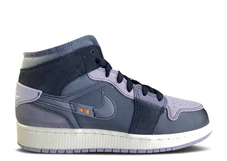 AIR JORDAN JORDAN 1 MID SE CRAFT GS 'INSIDE OUT - BLACK' / BLACK CEM...