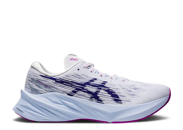 【 ASICS WMNS NOVABLAST 3 'WHITE DIVE BLUE' / WHITE DIVE BLUE 】 白色 ホワイト 青色 ブルー スニーカー レディース アシックス