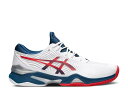 【 ASICS COURT FF 2 CLAY 'WHITE MAKO BLUE' / WHITE MAKO BLUE 】 コート 白色 ホワイト 青色 ブルー スニーカー メンズ アシックス