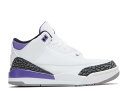 【 AIR JORDAN AIR JORDAN 3 RETRO PS 'DARK IRIS' / WHITE BLACK DARK IRIS CEMENT 】 ナイキ 白色 ホワイト 黒色 ブラック 灰色 シメント エアジョーダン ジュニア キッズ ベビー マタニティ スニーカー