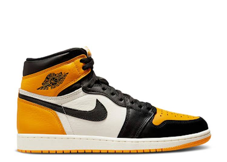 楽天スニケス【 AIR JORDAN AIR JORDAN 1 RETRO HIGH OG PS 'YELLOW TOE' / TAXI BLACK SAIL 】 ナイキ ハイ 黒色 ブラック エアジョーダン ジュニア キッズ ベビー マタニティ スニーカー