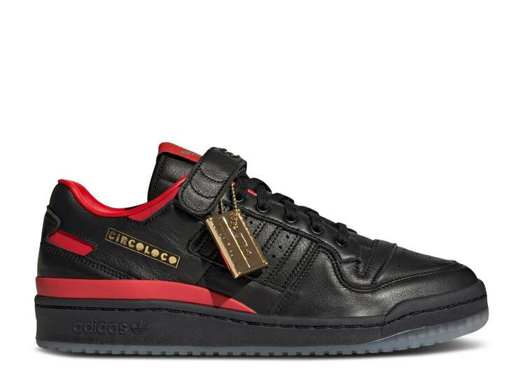 【 ADIDAS CIRCOLOCO X FORUM LOW 'COMMUNITY AND INCLUSIVITY' / CORE BLACK CORE BLACK VIVID RED 】 アディダス フォーラム コア 黒色 ブラック 赤 レッド スニーカー メンズ
