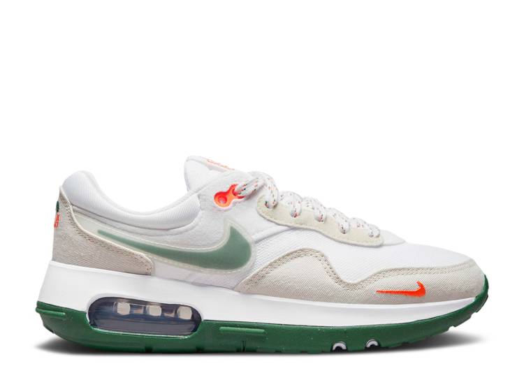  NIKE AIR MAX MOTIF GS 'WHITE GORGE GREEN' / WHITE SAFETY ORANGE LIGH...