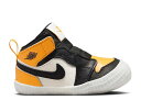 【 AIR JORDAN AIR JORDAN 1 CRIB BOOTIE 'YELLOW TOE' / TAXI SAIL BLACK 】 ナイキ 黒色 ブラック エアジョーダン ベビー