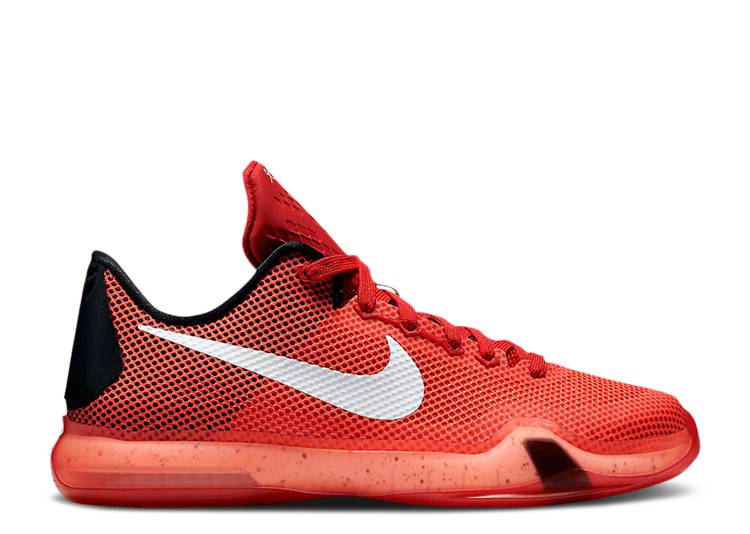 【 NIKE KOBE 10 GS 'BRIGHT CRIMSON' / UNIVERSITY RED WHITE BRIGHT 】 コービー 赤 レッド 白色 ホワイト ジュニア キッズ ベビー マタニティ スニーカー ナイキ