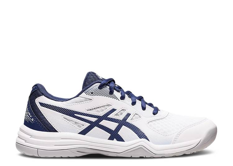 【 ASICS WMNS UPCOURT 5 'WHITE DEEP OCEAN' / WHITE DEEP OCEAN 】 ディープ 白色 ホワイト スニーカー レディース アシックス