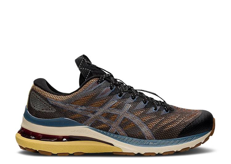 【 ASICS WMNS FN3-S GEL KAYANO 28 'ANTHRACITE ANTIQUE GOLD' / ANTHRACITE ANTIQUE GOLD 】 ゴールド スニーカー レディース アシックス