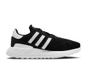 【 ADIDAS LA TRAINER LITE J 'BLACK WHITE' / CORE BLACK FOOTWEAR WHITE CORE BLACK 】 アディダス ロサンゼルス トレーナー ライト コア 黒色 ブラック 白色 ホワイト ジュニア キッズ ベビー マタニティ スニーカ