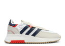 【 ADIDAS RETROPY F2 'WHITE DARK BLUE' / CLOUD WHITE DARK BLUE OFF WHITE 】 アディダス 白色 ホワイト 青色 ブルー スニーカー メンズ