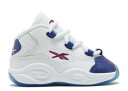 【 REEBOK QUESTION MID TODDLER 'BLUE TOE' 2022 / FOOTWEAR WHITE CLASSIC COBALT 】 リーボック クエスチョン ミッド ベビー 赤ちゃん用 白色 ホワイト クラシック クエスチョンミッド