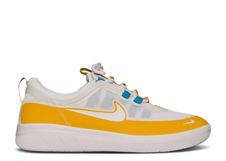 【 NIKE NYJAH FREE 2 SB 'DARK SULFUR' / DARK SULFUR WHITE LASER BLUE 】 フリー エスビー 白色 ホワイト レーザー 青色 ブルー スニーカー メンズ ナイキ