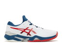 【 ASICS COURT FF 2 NOVAK 'WHITE MAKO BLUE' / WHITE MAKO BLUE 】 コート 白色 ホワイト 青色 ブル...