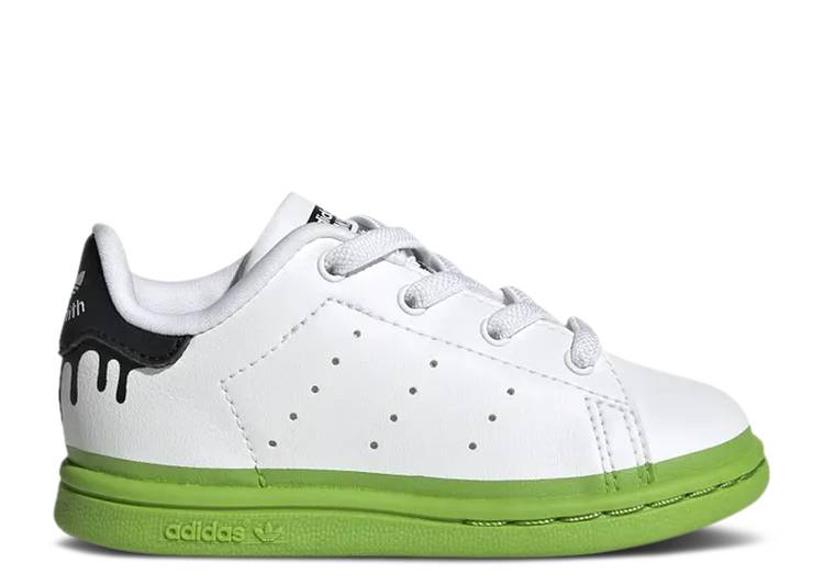 【 ADIDAS STAN SMITH I 'PAINT DRIP - WHITE SOLID GREEN' / CLOUD WHITE TEAM SEMI SOLID 】 アディダス 白色 ホワイト ソリッド チーム スタンスミス ベビー