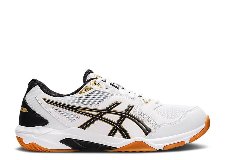 【 ASICS GEL ROCKET 10 2E WIDE 'WHITE BLACK GUM' / WHITE BLACK 】 黒色 ブラック 白色 ホワイト ...