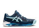 【 ASICS WMNS GEL RESOLUTION 8 D WIDE 'LIGHT INDIGO' / LIGHT INDIGO CLEAR BLUE 】 藍色 インディゴ 青色 ブルー スニーカー レディース アシックス