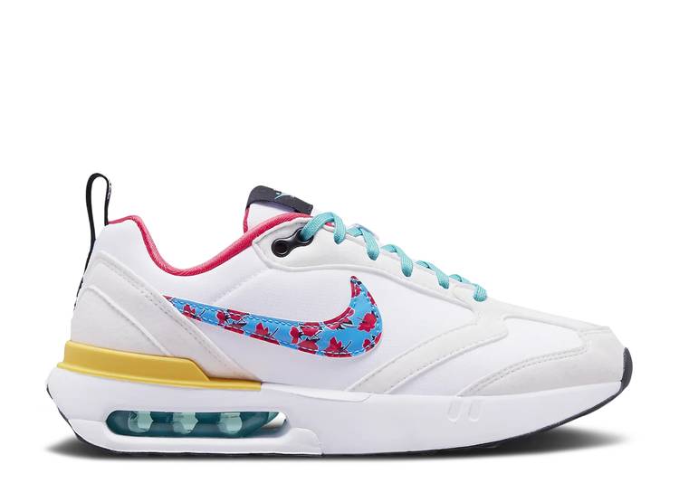 楽天スニケス【 NIKE AIR MAX DAWN GS 'FLORAL SWOOSH' / WHITE WASHED TEAL VIVID SULFUR 】 マックス 白色 ホワイト エアマックス ジュニア キッズ ベビー マタニティ スニーカー ナイキ