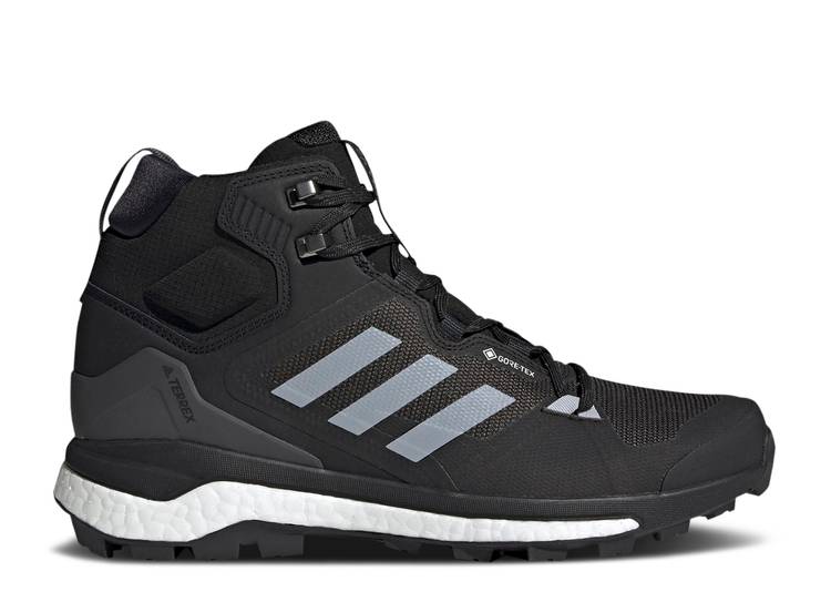 【 ADIDAS TERREX SKYCHASER 2 MID GTX 'BLACK HALO SILVER' / CORE BLACK HALO SILVER DGH SOLID 】 アディダス ミッド コア 黒色 ブラック 銀色 シルバー ソリッド スニーカー メンズ