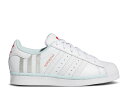 【 ADIDAS SUPERSTAR J 'WHITE ALMOST BLUE' / CLOUD WHITE CLOUD WHITE ALMOST BLUE 】 アディダス スーパースター 白色 ホワイト 青色 ブルー ジュニア キッズ ベビー マタニティ スニーカー