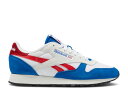 【 REEBOK CLASSIC LEATHER 'MAKE IT YOURS - WHITE VECTOR RED BLUE' / VECTOR BLUE FOOTWEAR WHITE 】 リーボック クラシック レザー 白色 ホワイト 赤 レッド 青色 ブルー スニーカー メンズ