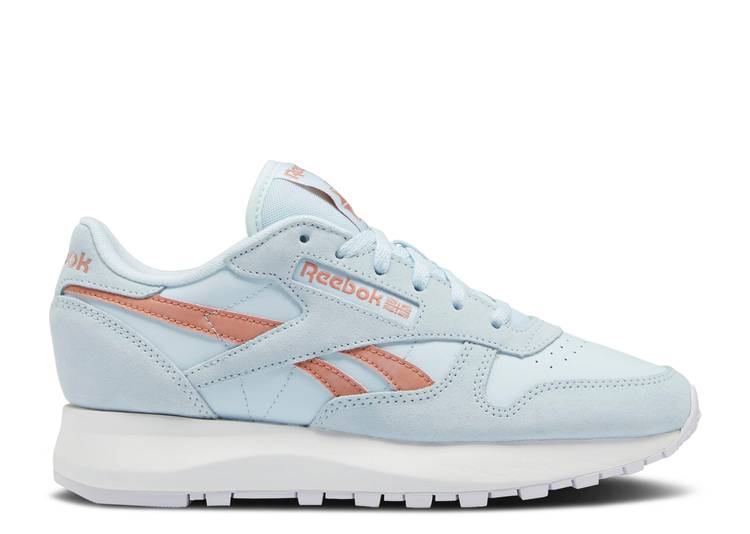 【 REEBOK WMNS CLASSIC LEATHER SP 'GLASS BLUE CANYON CORAL' / GLASS BLUE GLASS BLUE CANYON 】 リーボック クラシック レザー 青色 ブルー スニーカー レディース