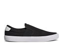 【 ADIDAS VULC RAID3R SLIP-ON 039 BLACK WHITE 039 / CORE BLACK CORE BLACK CLOUD 】 アディダス スリッポン コア 黒色 ブラック スニーカー メンズ