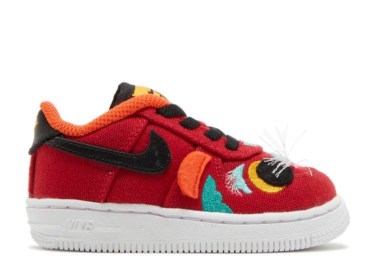 【 NIKE FORCE 1 LV8 TD 'CHINESE NEW YEAR' / GYM RED WHITE UNIVERSITY GOLD 】 赤 レッド 白色 ホワイト ゴールド ベビー ナイキ