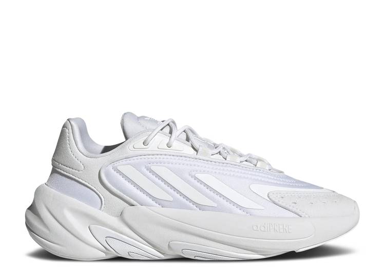 【 ADIDAS OZELIA J 'TRIPLE WHITE' / CLOUD WHITE CLOUD WHITE CLOUD 】 アディダス 白色 ホワイト ジュニア キッズ ベビー マタニティ スニーカー