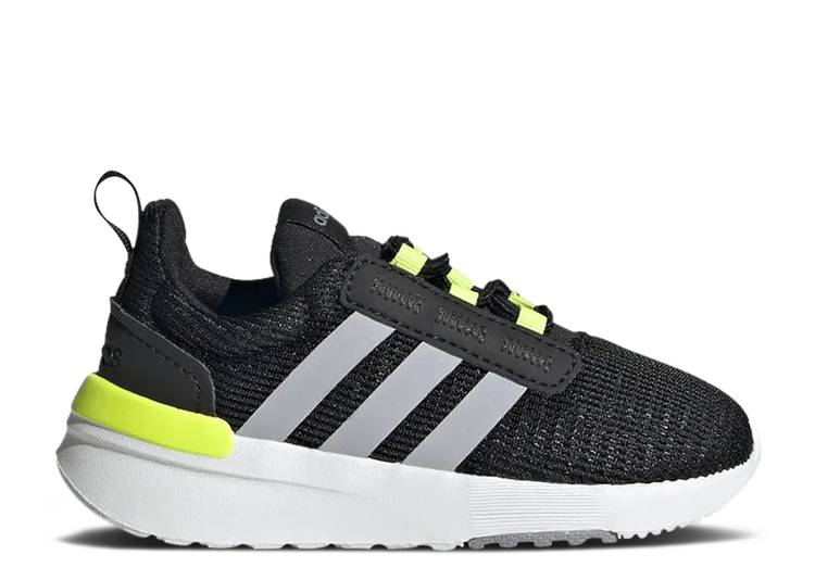 【 ADIDAS RACER TR21 I 'BLACK SOLAR YELLOW' / CORE BLACK HALO SILVER SOLAR 】 アディダス コア 黒色 ブラック 銀色 シルバー ベビー