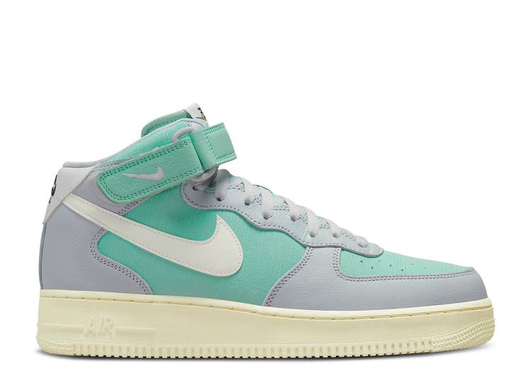 【 NIKE AIR FORCE 1 MID '07 LX 'CERTIFIED FRESH - ENAMEL GREEN' / GREY FOG SAIL ENAMEL GREEN 】 ミッド フレッシュ 灰色 グレー 緑 グリーン エアフォース スニーカー メンズ ナイキ