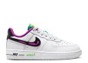 【 NIKE FORCE 1 LV8 PS 'JUST DO IT! - WHITE VIVID PURPLE' / WHITE VIVID PURPLE LIGHT MENTA BLACK 】 白色 ホワイト 紫 パープル 黒色 ブラック ジュニア キッズ ベビー マタニティ スニーカー ナイキ