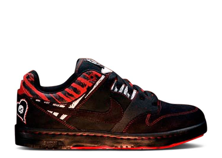 【 NIKE ALKALINE TRIO X AIR ZOOM CUSH PREMIUM 6.0 'HEART AND SOUL' / BLACK BLACK ...