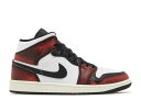 【 AIR JORDAN AIR JORDAN 1 MID SE 'WEAR-AWAY' / BLACK WHITE SAIL INFRARED 23 】 ナイキ ミッド 黒色 ブラック 白色 ホワイト エアジョーダン 'WEARAWAY' スニーカー メンズ