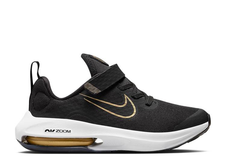  NIKE AIR ZOOM ARCADIA 2 PS 'BLACK METALLIC GOLD' / BLACK WOLF GREY W...