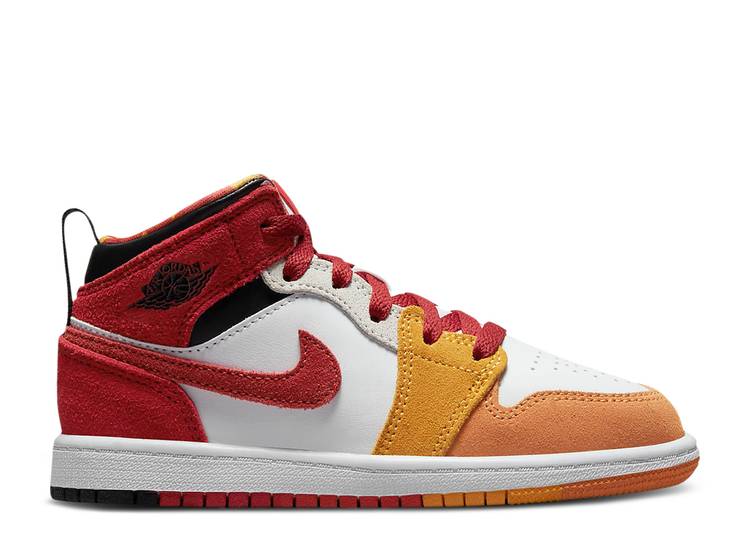 【 AIR JORDAN JORDAN 1 MID SE PS 'PICNIC' / PAPRIKA BLACK CANYON GOLD 】 ナイキ ミッド 黒色 ブラ..