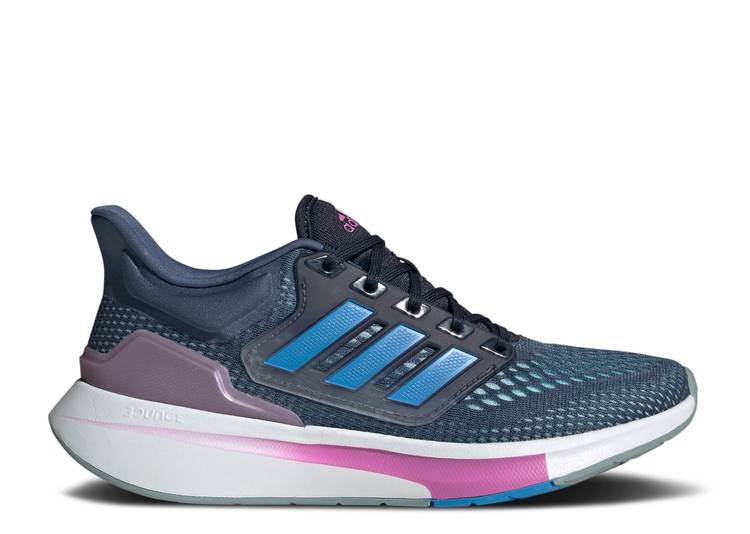 【 ADIDAS WMNS EQ21 RUN 'WONDER STEEL MATTE PURPLE METALLIC' / WONDER STEEL PULSE BLUE MATTE 】 アディダス ラン 銀色 スチール 紫 パープル 青色 ブルー スニーカー レディース